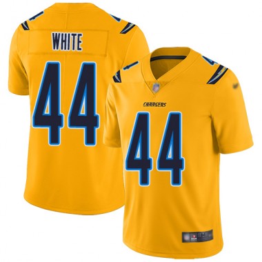 Los Angeles Chargers NFL Football Kyzir White Gold Jersey Men Limited 44 Inverted Legend